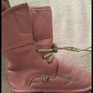 Jack and Lily Pink Leather Boots Size 6 Toddlers